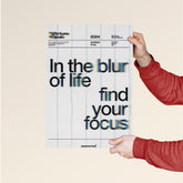Find Your Focus Glitch Text Motivational Art Print